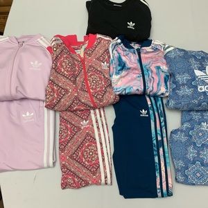 Adidas girls track suit bundle size 10-12.
